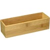 Lipper International 8381 Bamboo Wood Stacking Drawer Organizer Box, 9"