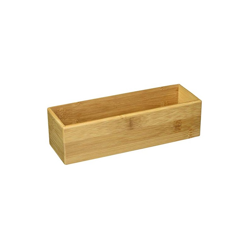 Lipper International 8381 Bamboo Wood Stacking Drawer Organizer Box, 9"