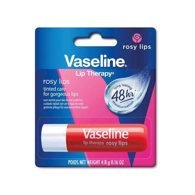 Vaseline Lip Therapy Rosy, Tinted Lip Balm, Lipstick with Almond