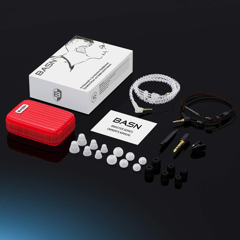 BASN Bmaster Three Dynamic Drivers In-Ear Monitors Headphones with Two