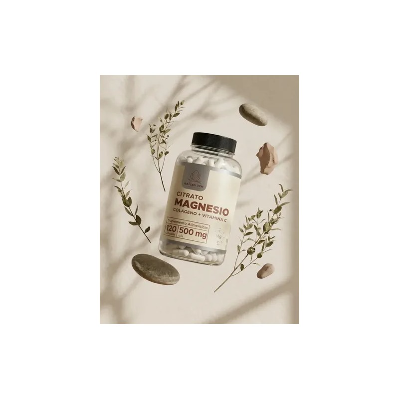 Citrato Magnesio 120 Cáps Magnesium Citrate Raíces Zen Sabor