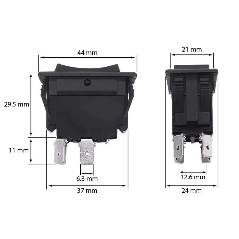 Automotive Authority LLC Momentary Reverse Polarity Rocker Switch 20A, 12V