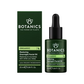 Botanics Aceite Facial Nocturno Restaurador Orgánico Para Mujeres Y Hombres - Enriquecido Con Aceite De Rosa Mosqueta - Ligero, No Graso E Hidratante 