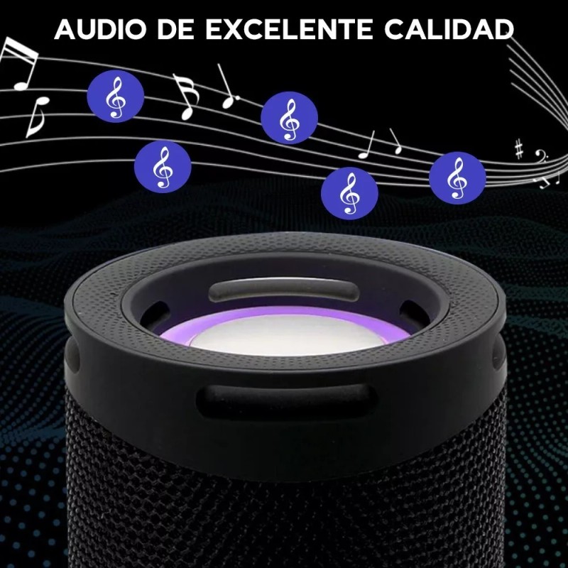 Maíz Bocina Bluetooth Radio Fm Portatil Recargable Usb Luz Led