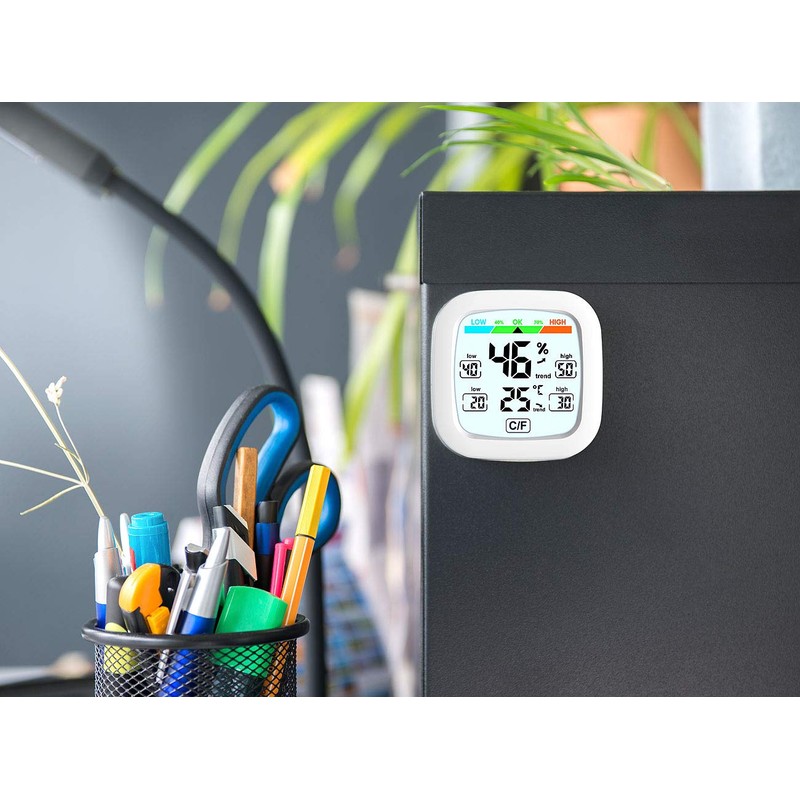 infactory Combination thermometer: digital hygrometer and thermometer with trend display