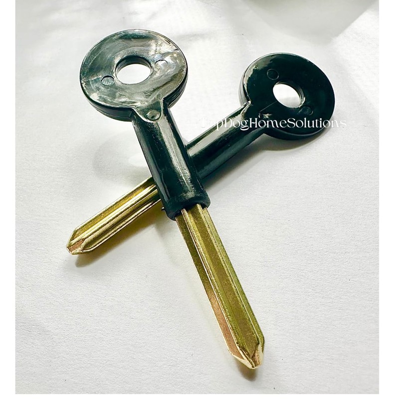 2 x Universal Brass Star Bolt Key Security Rack Door
