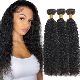 26 26 26 Inch Kinky Curly Bundles 8A Grade Unprocessed Brazilian Virgin Hair Natural Black Color Curly Bundles