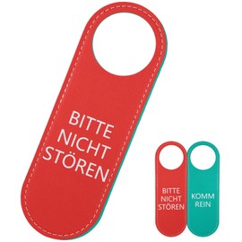 1 x signs, please do not disturb door sign made of leather, printed on both sides, for room furnishings or door sign in the office