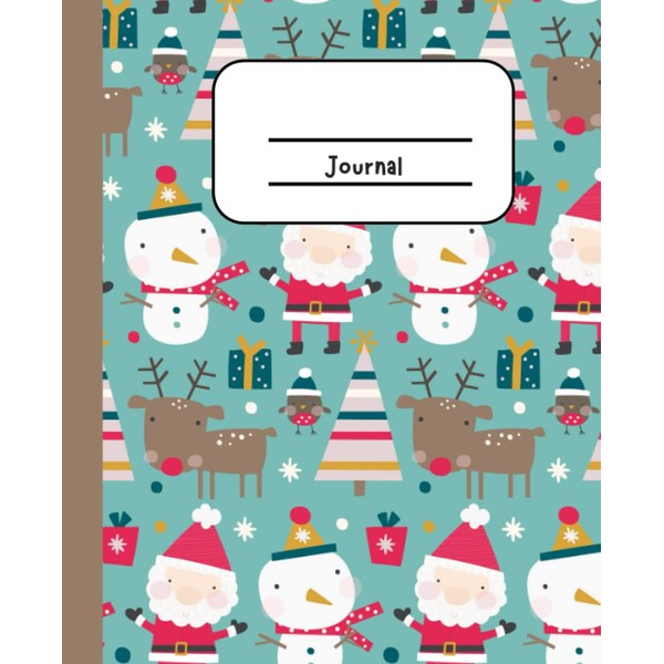 Santa and Snowman Journal: Journal Notebook with Santa and Snowman,