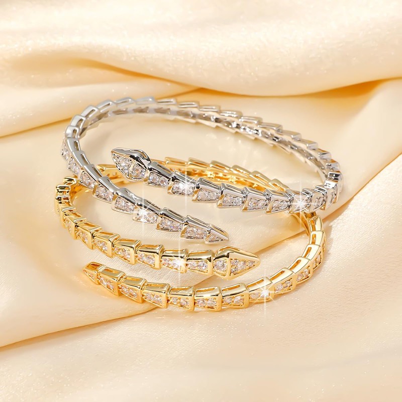 SVNXI Bracelet Snake Shape Adjustable Bangle Fashion Classic Style Male