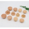 12 Pack Wood Knobs Dresser Knobs Wooden Flat Top Round