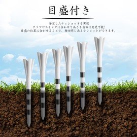 T-713 Golf Tea, Plastic Tee, with Graduation, Long Tee, 2.8 inches (70 mm) & 3.3 inches (83 mm), Choose from 2 Sizes, 30 Pieces/50 Pieces, Large Capacity Pack, 5 Claws, Easy to Put On, Durable, Not