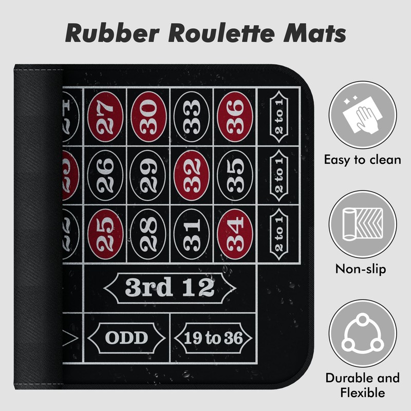 iEsstros 11 Inch Roulette Wheel Set for Adults with Rubber