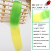 Ombre NeonGreen Yellow Pre Stretched Braiding Hair Colorful 30 Inch