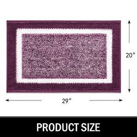 Color G Bathroom Rug Mat, Ultra Soft and Water Absorbent Bath Rug, Bath Carpet, Machine Wash/Dry, for Tub, Shower, and Bath Room(20"x29",Blue and White)