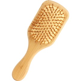 Natural Wooden Hair Brush with Air Cushion Combs for Scalp Massage Anti-static, No Hair Tangle (Square)