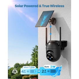 Security Cameras Wireless Outdoor Solar: 2K WiFi Camera for Home Security System - Battery Powered Cam IP66 Waterproof Motion Sensor - Camaras de Seguridad para Casa Inalambricas