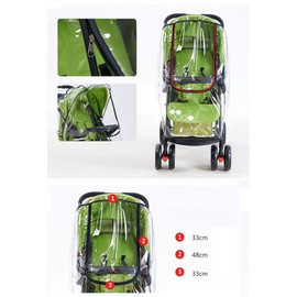 Fontee Baby Universal Rain Cover for Buggy and Pushchair Good Air Circulation, Lockable Contact Window, Easy to Install on Any Pram, PVC-Free