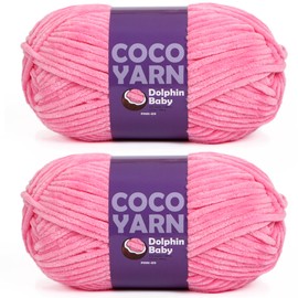Chenille Yarn for Crocheting Blanket Velvet Yarn for Crocheting Soft Chunky Yarn for Knitting Crochet Yarn Dolphin Baby Amigurumi Thick Fluffy Bulky Fuzzy (Pink-09, Pack of 2)