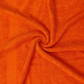 Organix 100% Cotton 4 Piece Bath Towel, 27"x54", Lightweight Bath Towels for Bathroom, Ultra Soft, High Absorbent, Quick Dry Bath Towel Set, Towels for Gym, Pool, Beach, (Orange)