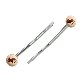 Moose Red Forest Bobby Pins Barrettes Hair Styling Clips