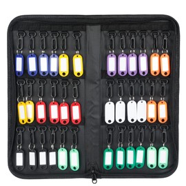 Uniclife Zippered Key Case Organizer Waterproof and Fireproof Key Binder with 36 Hooks and Tags Portable Key Storage Book for Offices Real Estate Agencies Hotels and Rental Management