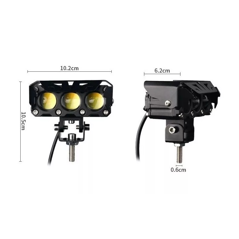 yuqing.fc Par Faros De Lupa Luz Led Spot Doble Color