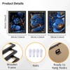 Kalormore 3 Pieces Leopard with Blue Flower Picture Easy to