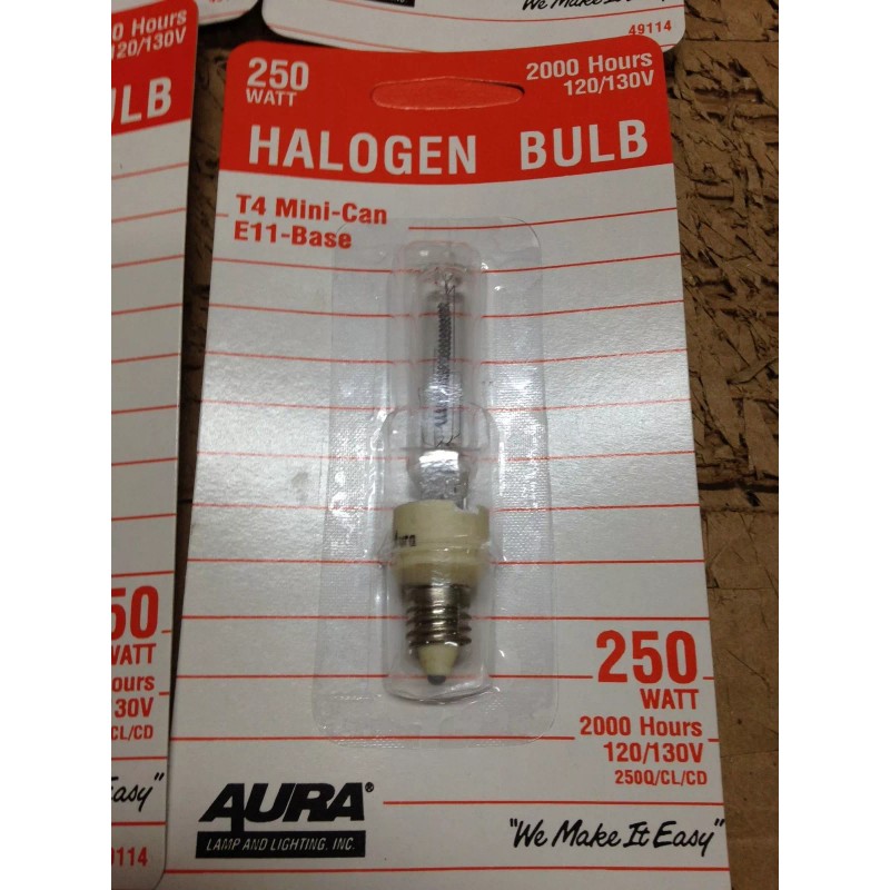 Aura 6 - T4 Mini-can Halogen bulb E11 250 Watt