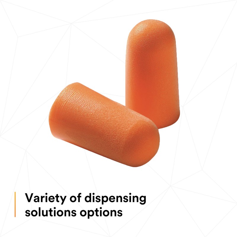 3M Foam Earplugs 1100, Uncorded, 1000 Pair/Case, Noise Reduction Rating