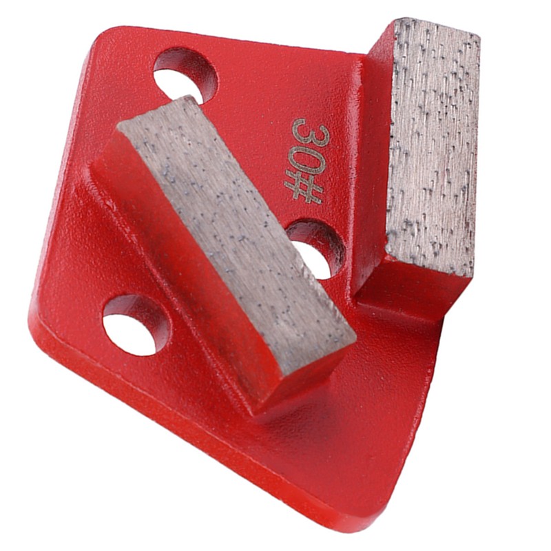 3PCS Trapezoid Diamond Floor Grinding Pad Disc #30 Grit Metal