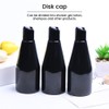 FINGERINSPIRE 50 Pack Press Disc Caps 24/410 Black Dispensing Press