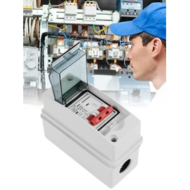 Circuit Breaker Solar DC Circuit Breaker Box 16A 500V 2 Pole Disconnect Switch IP65 Waterproof Distribution Box Miniature Circuit Breaker with Safety Protection for Solar Panel Grid System