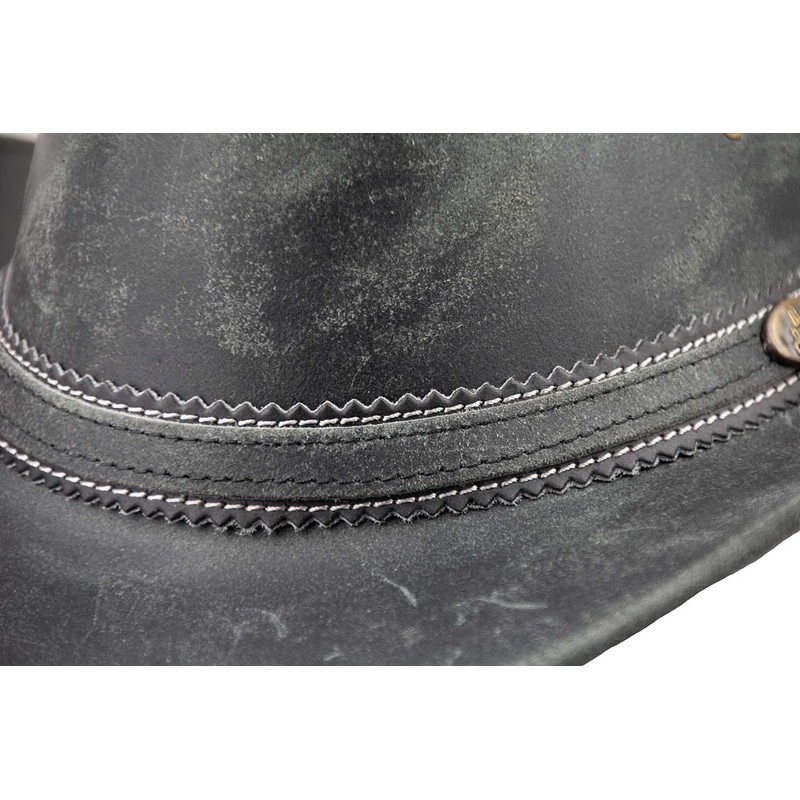 Black Jungle Dayton Leather Western Hat Australia Cowboy Hat, black