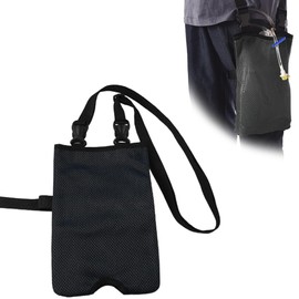 NJCXOLA Urindrainagebeutelhalter, Katheterbeutel mit Verstellbarem Riemen, Urin-Drainage-Beutelhalter, urinbeutel für unterwegs, Katheterbeutelabdeckung - Schwarz