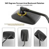 Dreamizer 10mm Motorcycle Rectangle Rearview Mirrors For Honda Magna 250