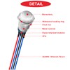 MKBKLLJY 6Pcs 12mm Momentary White LED Push Button Switch Sliver