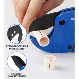 URASISTO Ratchet-type Pipe and PVC Cutter, One-hand Fast Pipe Cutting Tool for Cutting 1-5/8 inch PVC PPR Plastic Hoses and Pipe, Suitable for Home Working and Plumber