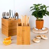 Excelsa Eco Living Bamboo Cutlery Basket/Utensil Holder, Natural Wood, Brown,
