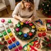Aixiasen 24Pcs Mini Christmas Tree Ornaments,Small Hanging Gift Box Decor