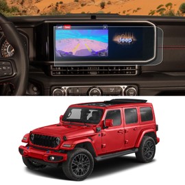 Screen Protector for 2024 2025 Jeep Wrangler JL Gladiator 4xe Sport Rubicon Sahara Willys Sport S 12.3-lnch Touch Screen Accessories with 9H Tempered Glass(Anti-Scratch), Anti-Fingerprint, Full Cover