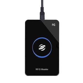 Lector RFID, lector de tarjetas IC de identificación Ajfwm, lector RFID de largo alcance 125 kHz/13.56 MHz Lecturas de doble frecuencia TK4001 EM4100 ID IC NFC Sistema de control de acceso para