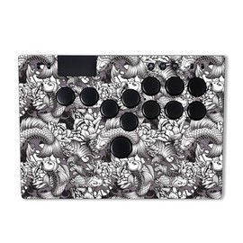 MightySkins Carbon Fiber Skin Compatible with Razer Kitsune - Angry Koi | Protective, Durable Textured Carbon Fiber Finish | Easy to Apply & Change Styles | Made in The USA