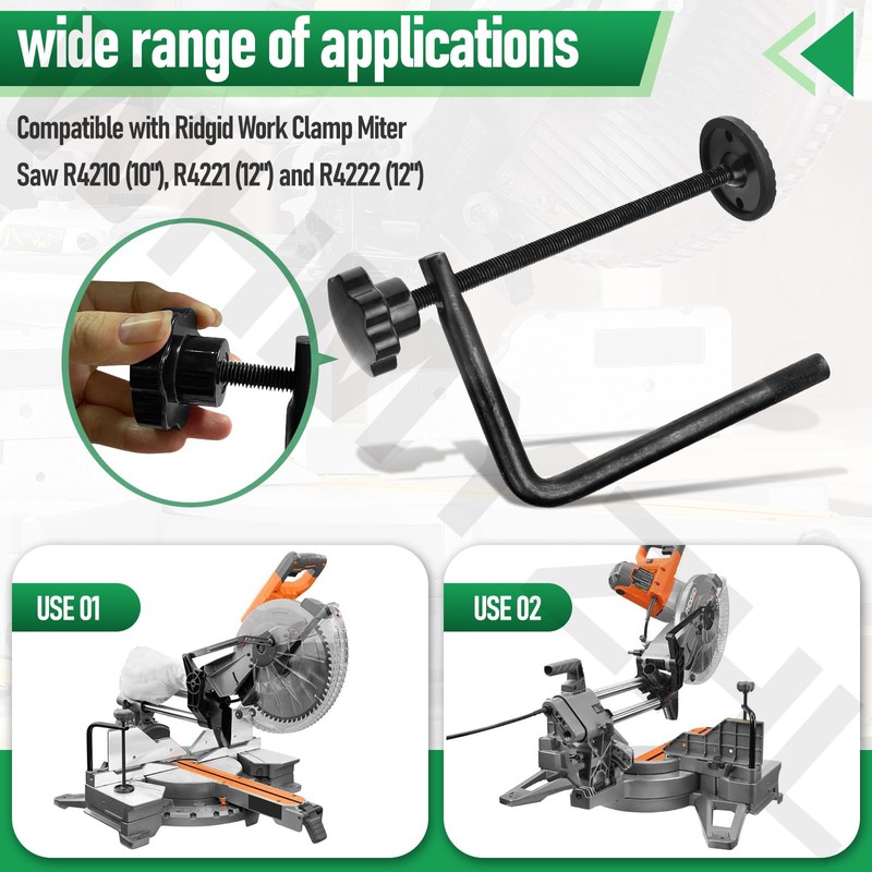 089041028711 Miter Saw Work Clamp Compatible with Ridgid Work Clamp