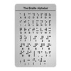 Braille Alphabet Board, English Alphabet, Numbers & Punctuation with Raised