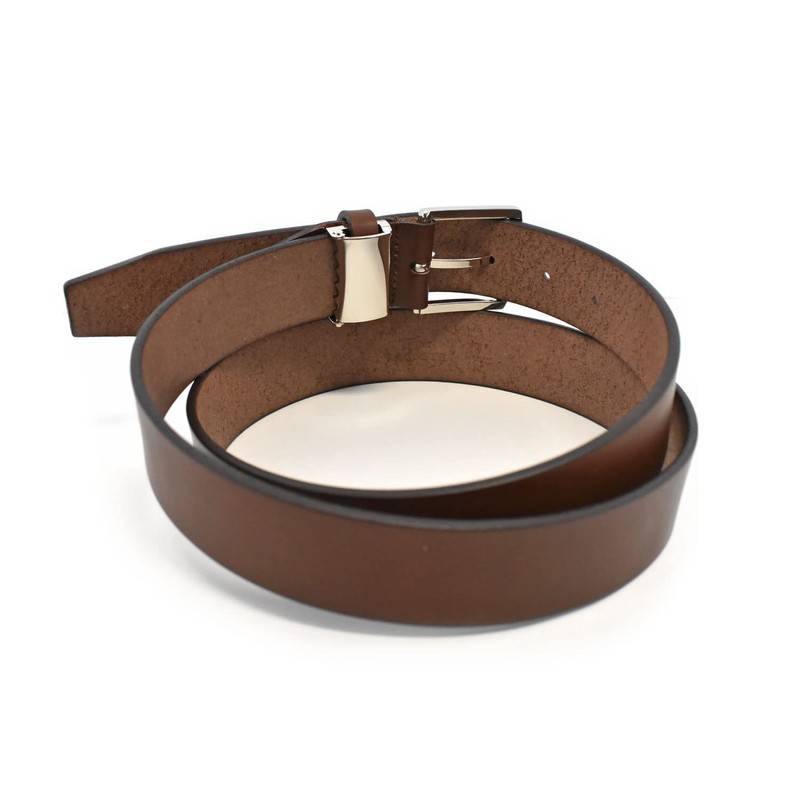 Lacoste LB82580 Men's Casual Belt, Cowhide Leather, dark brown