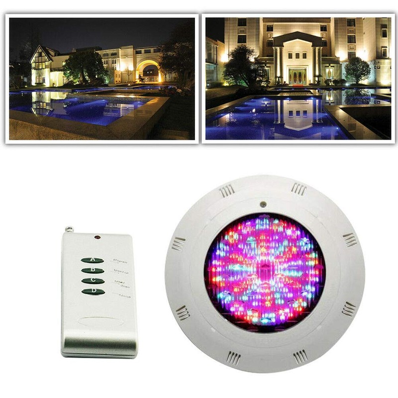 Eapmic 18W 12V Colorful RGB 252 LED Underwater Light IP68