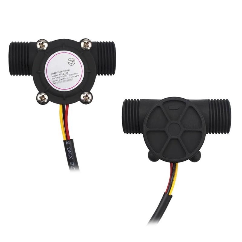 Water Flow Sensor, G1/2 Flow Hall Meter 1-30L/min Water Control