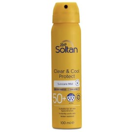 Soltan Clear & Cool Protect Suncare Mist SPF50+ 100ml – High Protection Invisible Mist with Cooling Effect, 5-Star UVA Rating, Non-Greasy & Quick-Drying, Ideal for On-the-Go Sun Protection