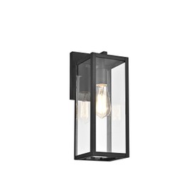 Chloe Lighting Richard Transitional 1 Light Textured Black Outdoor Wall Sconce 14" Height